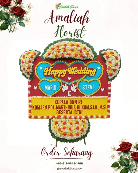 Papan Bunga Pernikahan Nunuk Baru